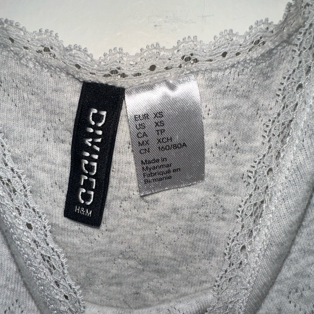 H&M White Ribbed Tank Top - Picture 5 of 5